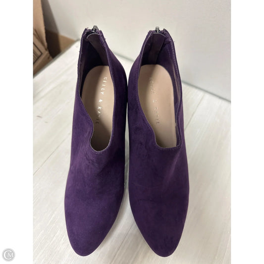 Boots Ankle Heels By Kelly And Katie In Purple, Size: 9