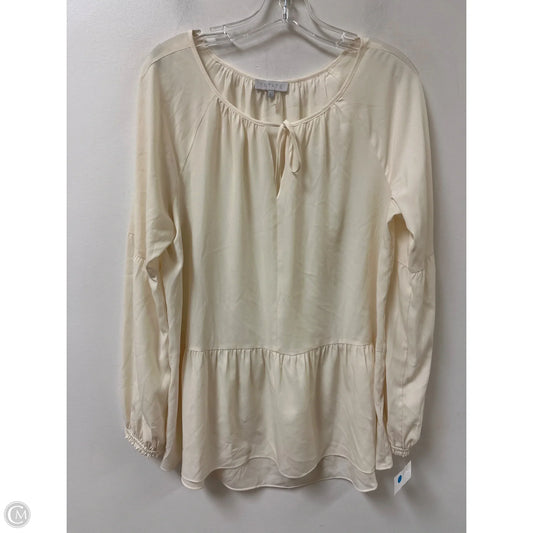 Top Long Sleeve By 1.state In Cream, Size: L