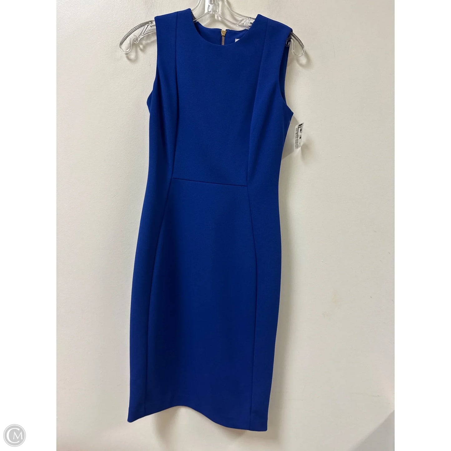 Dress Casual Midi By Calvin Klein In Blue, Size: Xs