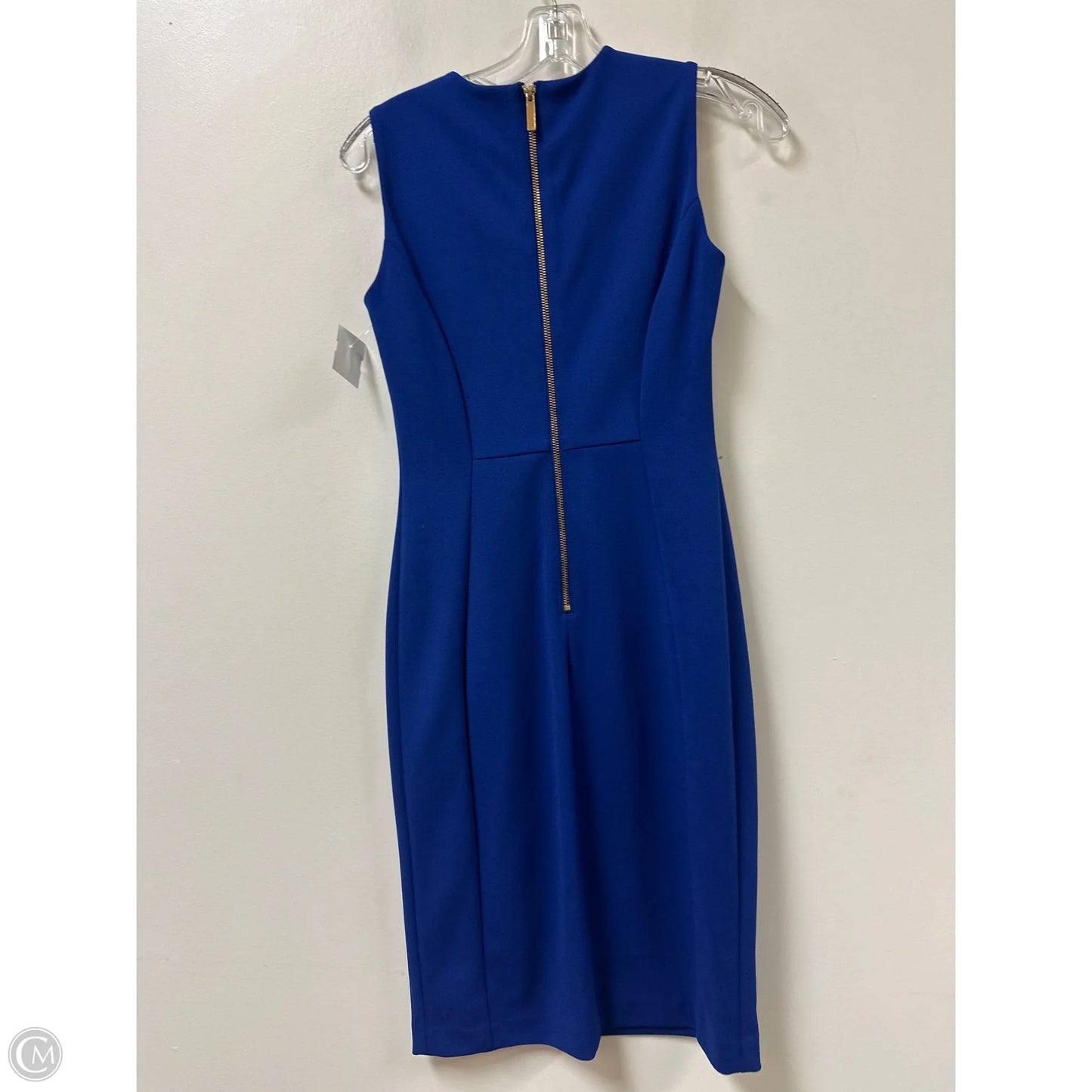 Dress Casual Midi By Calvin Klein In Blue, Size: Xs