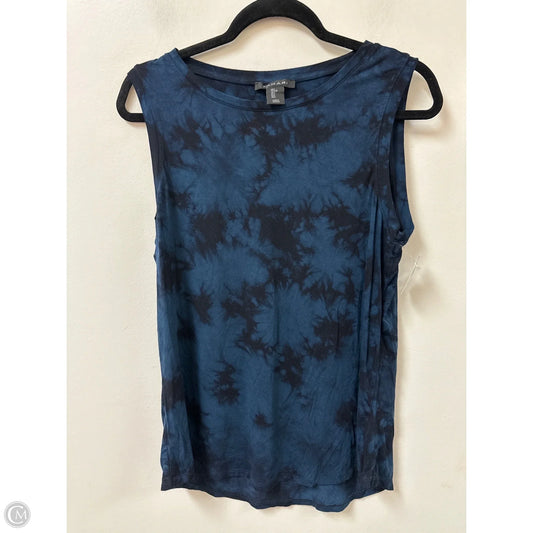Top Sleeveless By Tahari By Arthur Levine In Black & Blue, Size: L