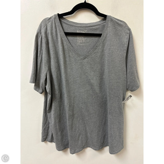 Top Short Sleeve By Terra & Sky In Grey, Size: 2x