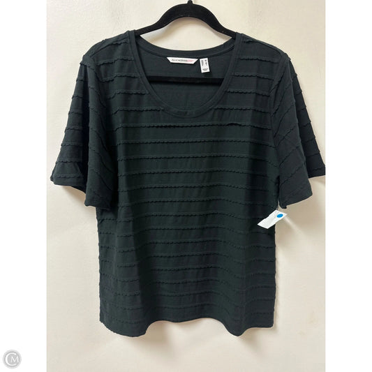 Top Short Sleeve By Isaac Mizrahi Live Qvc In Black, Size: M