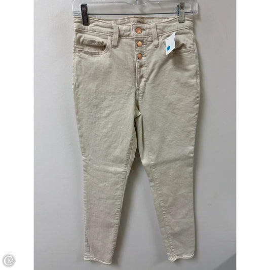 Jeans Skinny By Universal Thread In Cream Denim, Size: 4