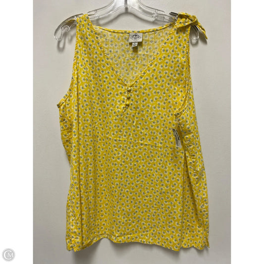 Top Sleeveless By St Johns Bay In Blue & Yellow, Size: Xl