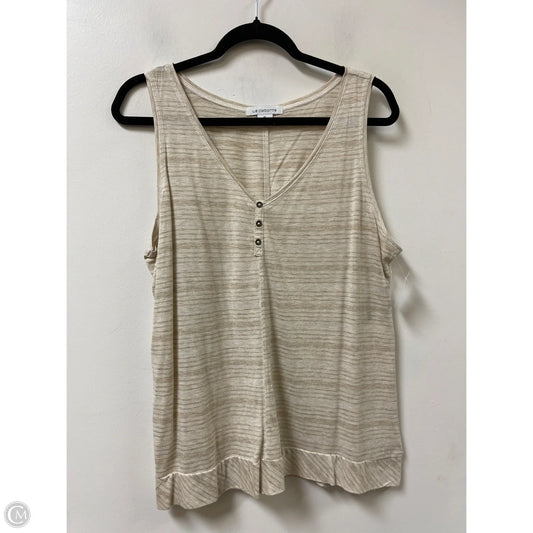 Top Sleeveless By Liz Claiborne In Cream, Size: Xl
