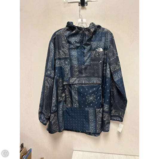 Jacket Windbreaker By The North Face In Blue & White, Size: Xl