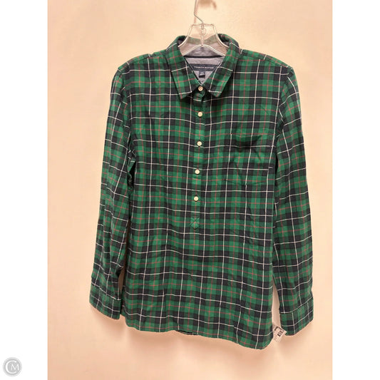 Blouse Long Sleeve By Tommy Hilfiger In Green, Size: L