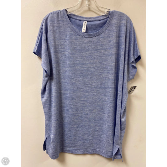 Athletic Top Short Sleeve By Athleta In Blue, Size: L