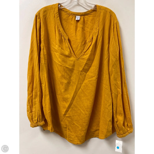 Top Long Sleeve By Old Navy In Yellow, Size: 1x