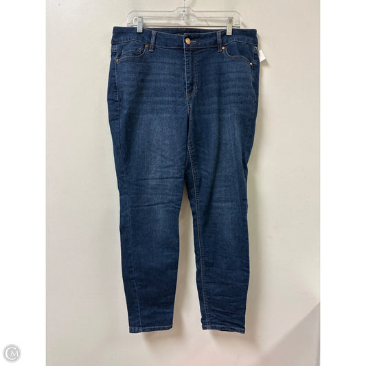 Jeans Skinny By D Jeans In Blue Denim, Size: 16