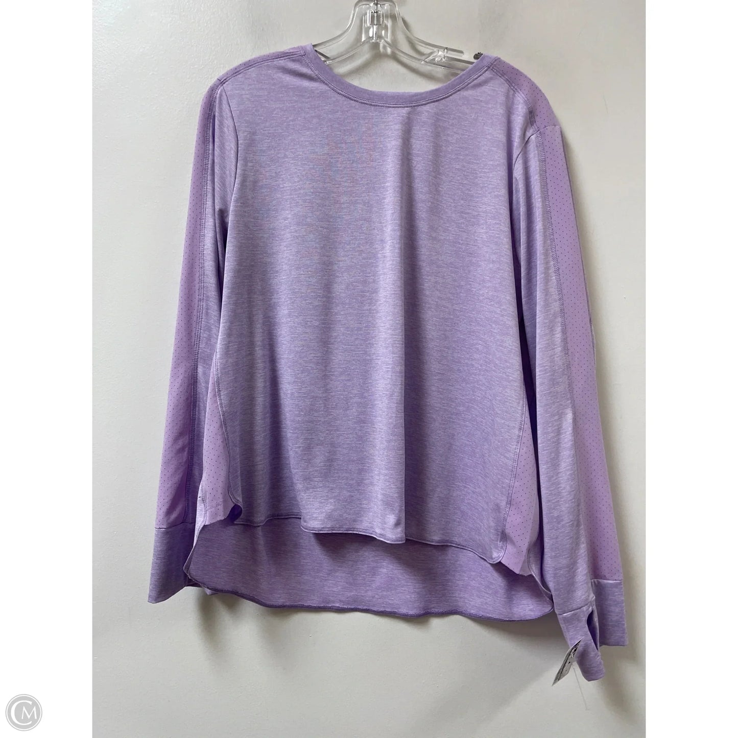 Athletic Top Long Sleeve Collar By Avia In Purple, Size: Xl
