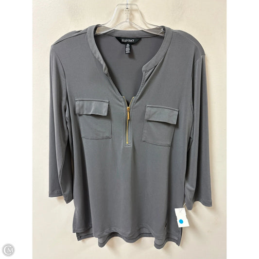 Top Long Sleeve By Ellen Tracy In Grey, Size: M