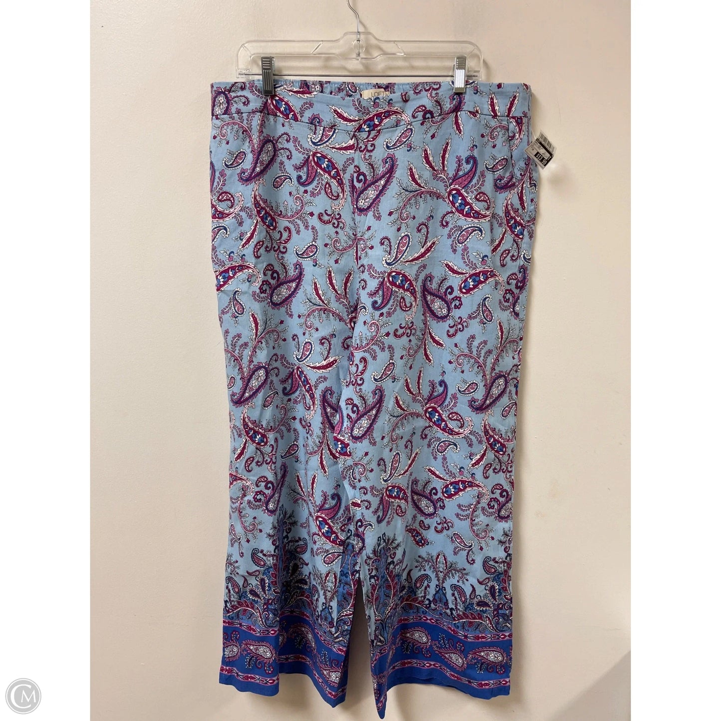 Pants Wide Leg By Loft In Blue & Purple, Size: 16