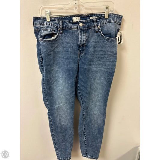 Jeans Skinny By Wonderly In Blue Denim, Size: 14