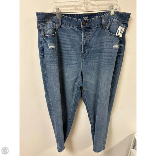 Jeans Straight By Dip In Blue Denim, Size: 20