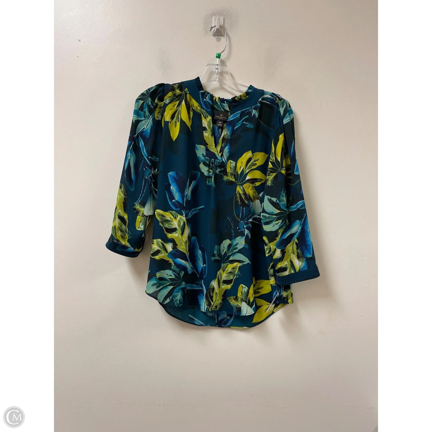 Top Long Sleeve By Worthington In Teal, Size: Mp