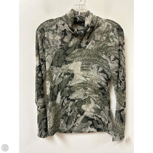 Top Long Sleeve By White House Black Market In Black & Green, Size: Xs