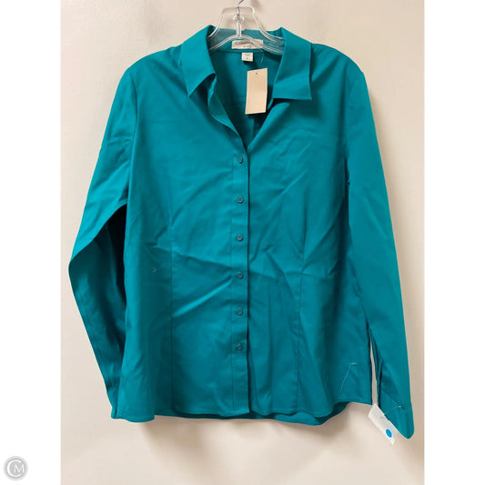 Blouse Long Sleeve By Coldwater Creek In Teal, Size: L