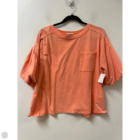 Top Short Sleeve By Easel In Orange, Size: S