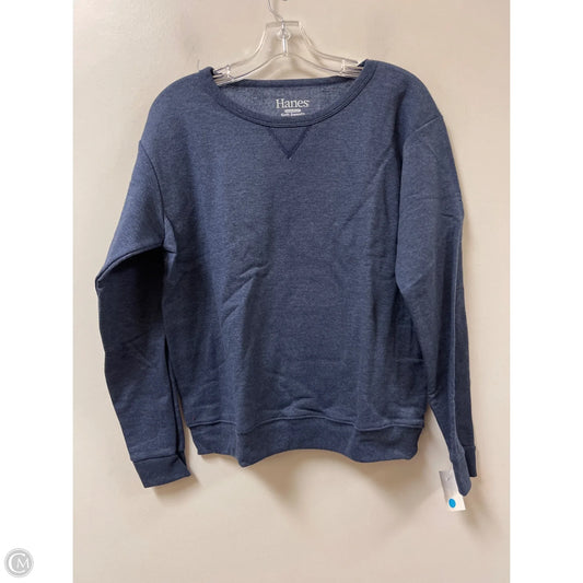 Sweatshirt Crewneck By Hanes In Navy, Size: M
