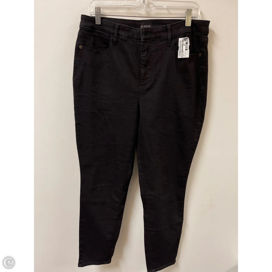 Jeans Skinny By Talbots In Black Denim, Size: 12p