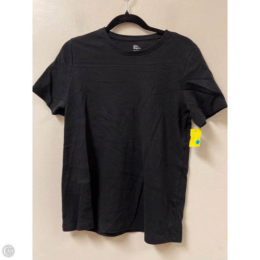 Top Short Sleeve By Kim Rogers In Black, Size: M
