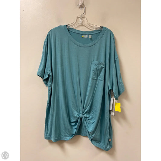 Athletic Top Short Sleeve By Zella In Blue, Size: 1x