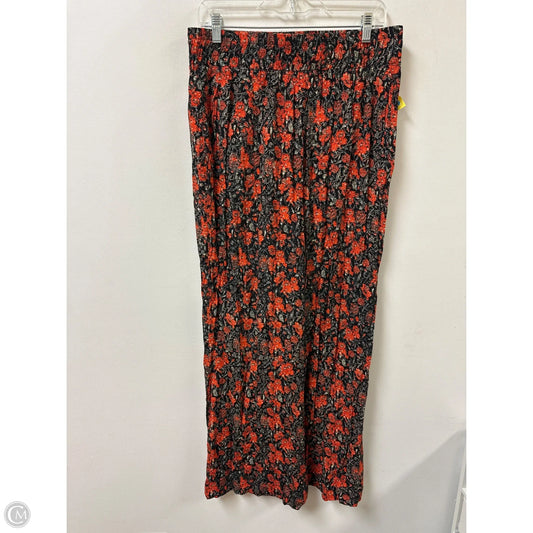 Pants Wide Leg By Hinge In Black & Orange, Size: 12
