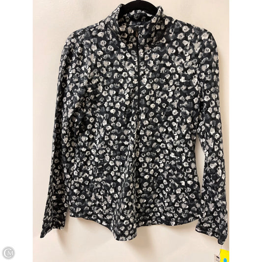Sweatshirt Collar By Talbots In Black & Grey, Size: S