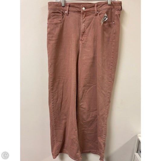 Jeans Wide Leg By Chicos In Pink Denim, Size: 12