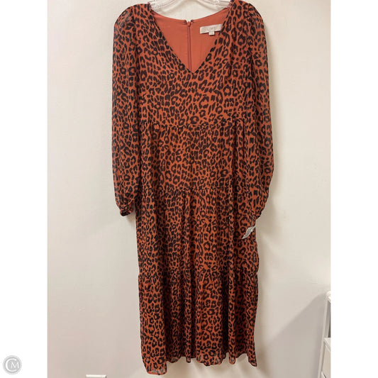 Dress Casual Maxi By Loft In Animal Print, Size: Xs