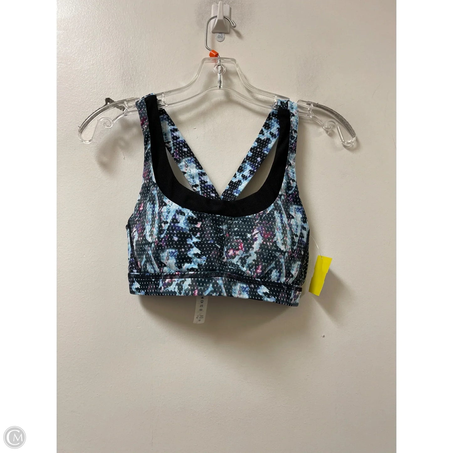 Athletic Bra By Lululemon In Black & Blue, Size: 8