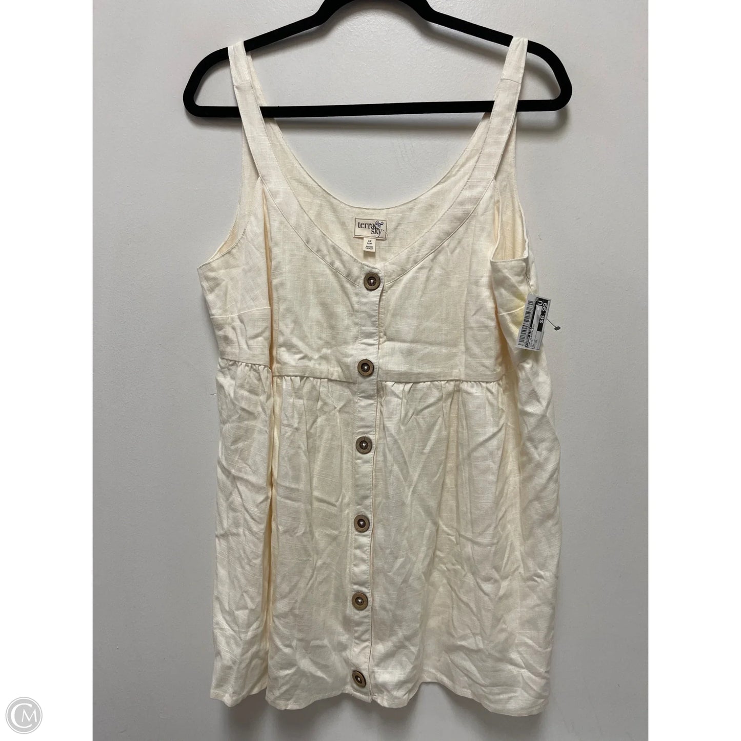 Top Sleeveless By Terra & Sky In White, Size: Xl