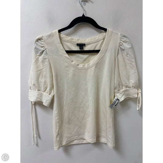 Top Short Sleeve By Ann Taylor In White, Size: Xs