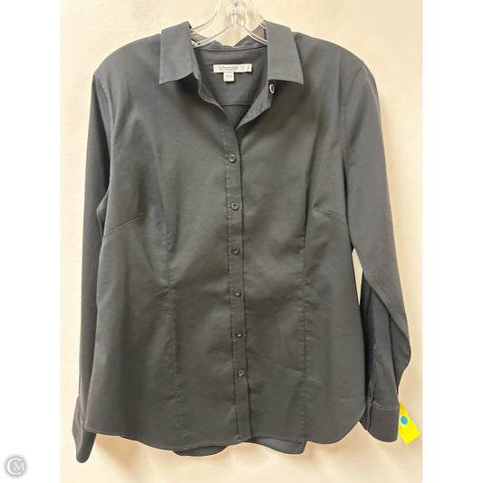 Blouse Long Sleeve By Chicos In Black, Size: M