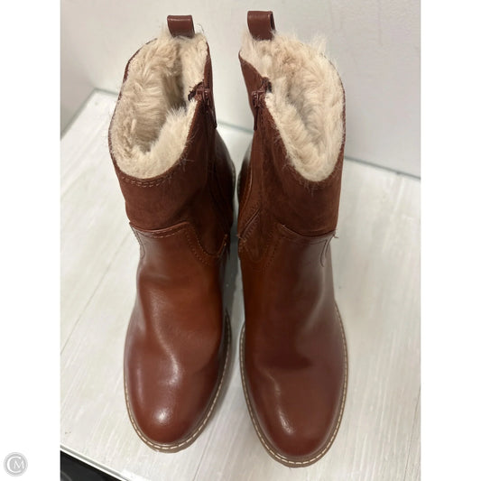 Boots Ankle Heels By Universal Thread In Tan, Size: 11