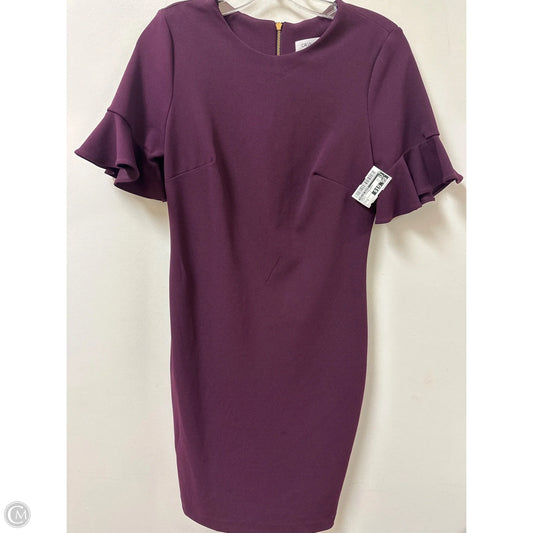 Dress Casual Midi By Calvin Klein In Purple, Size: S