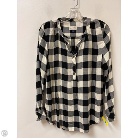Top Long Sleeve By Universal Thread In Black & White, Size: Xs