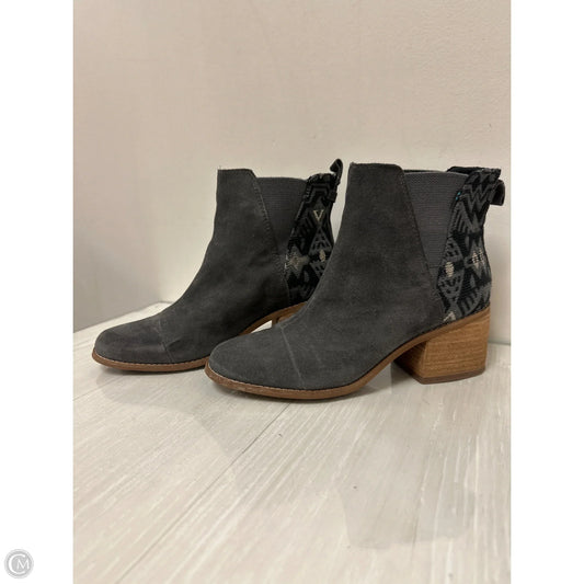 Boots Ankle Heels By Toms In Grey, Size: 9