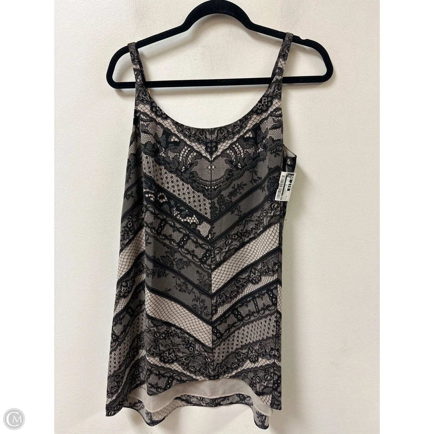 Top Sleeveless By Cabi In Black & Cream, Size: M