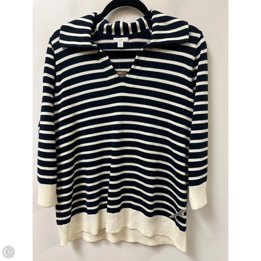 Sweater By J. Jill In Blue & White, Size: M