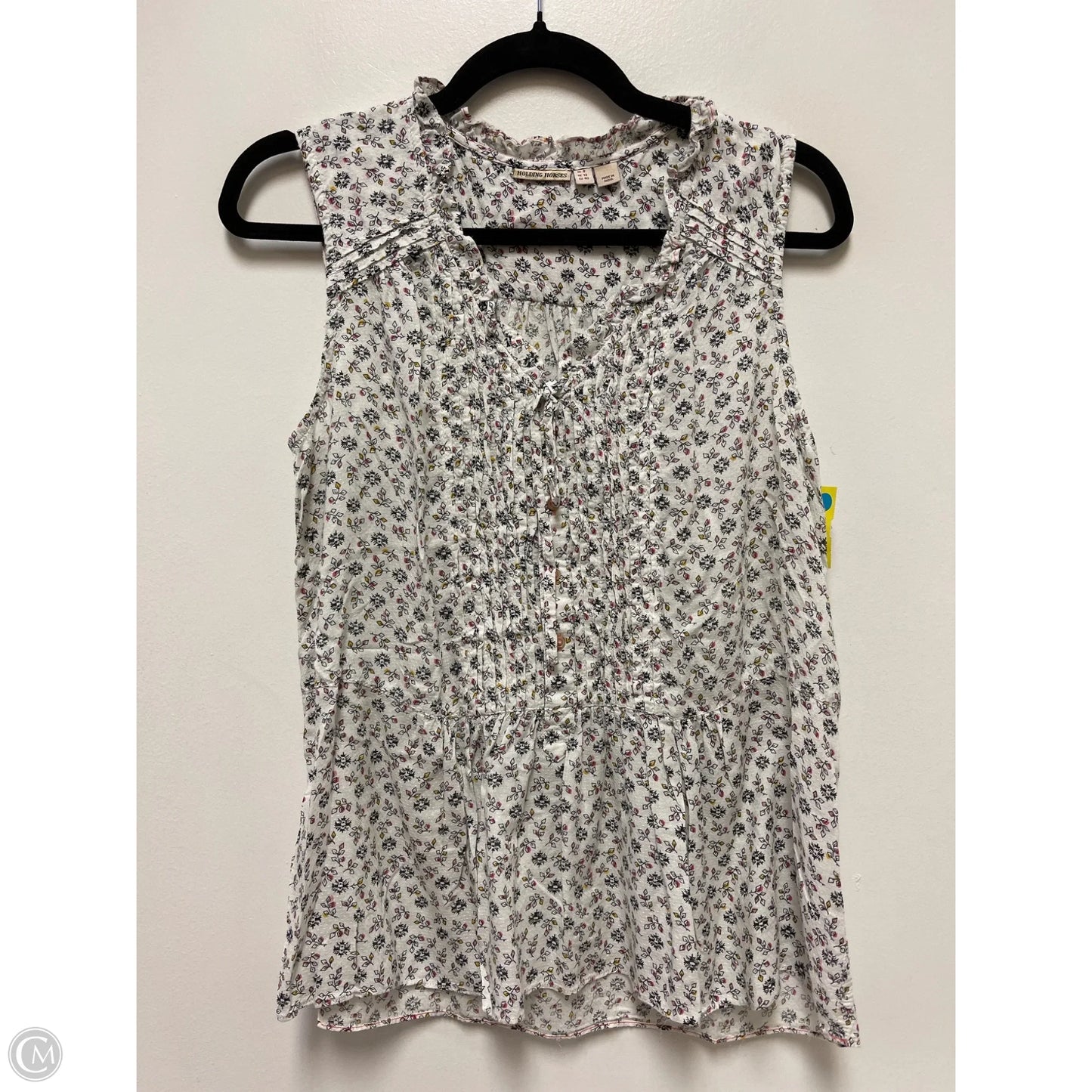 Top Sleeveless By Holding Horses In Floral Print, Size: M