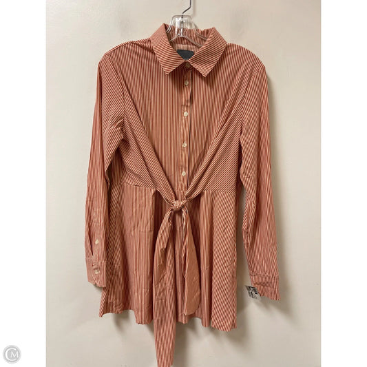 Top Long Sleeve By Lysse In Orange, Size: M
