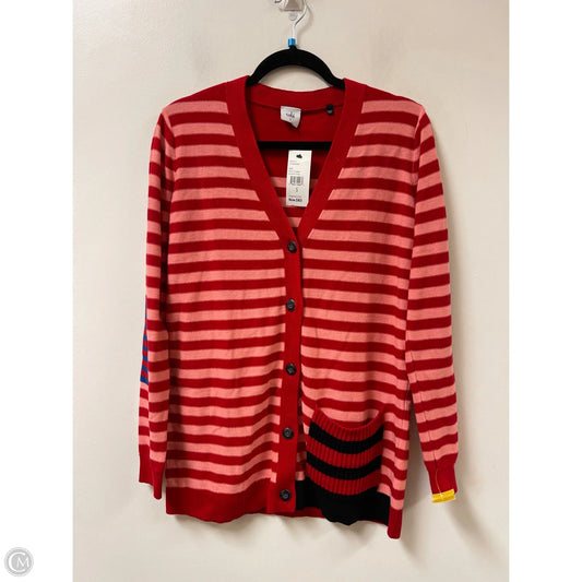 Sweater Cardigan By Cabi In Pink & Red, Size: S