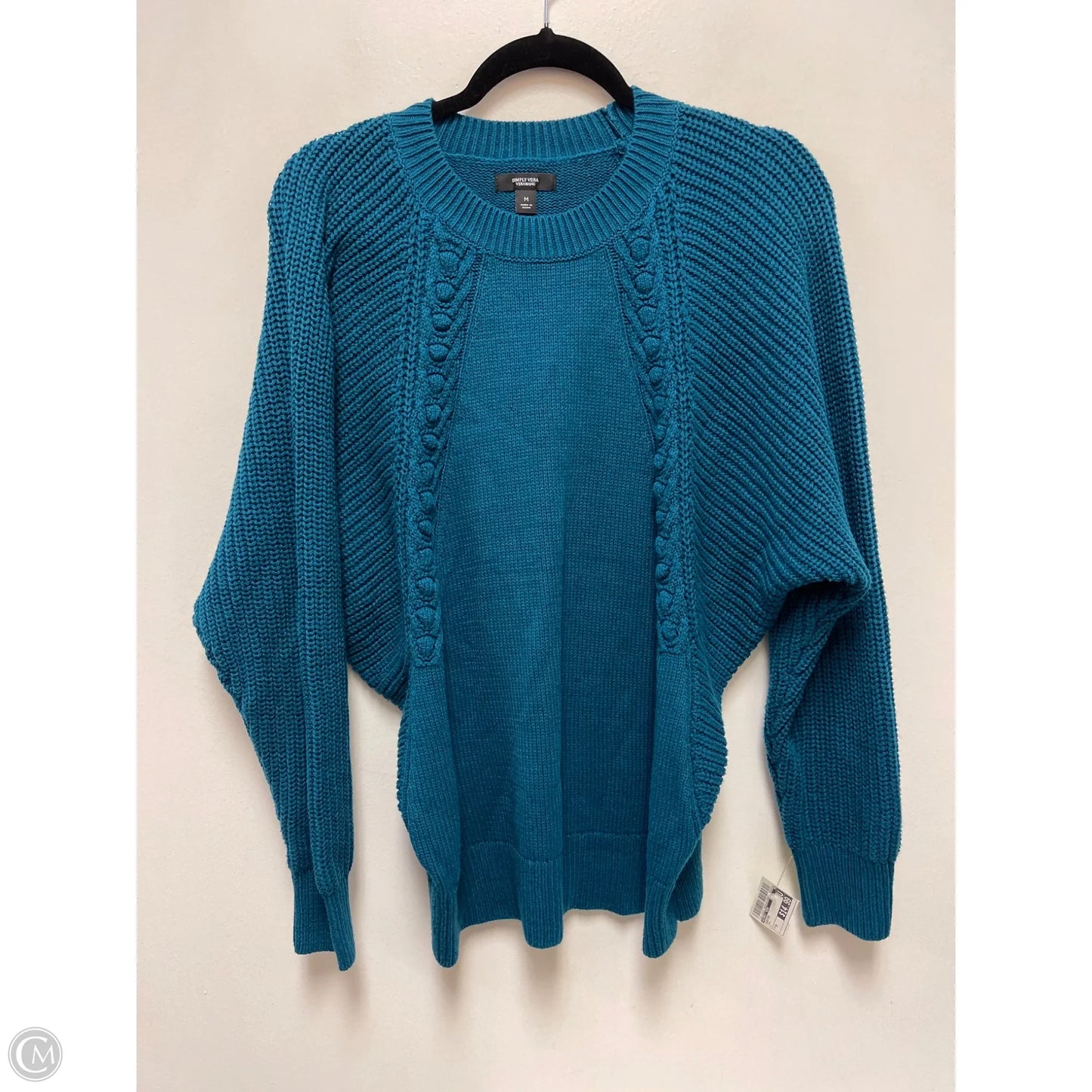 Sweater By Simply Vera In Teal, Size: M