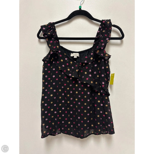 Top Sleeveless By Loft In Black & Pink, Size: Mp