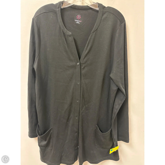 Sweater Cardigan By Isaac Mizrahi Live Qvc In Black, Size: Xl