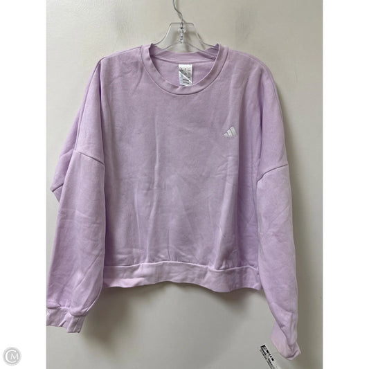 Athletic Sweatshirt Crewneck By Adidas In Purple, Size: L