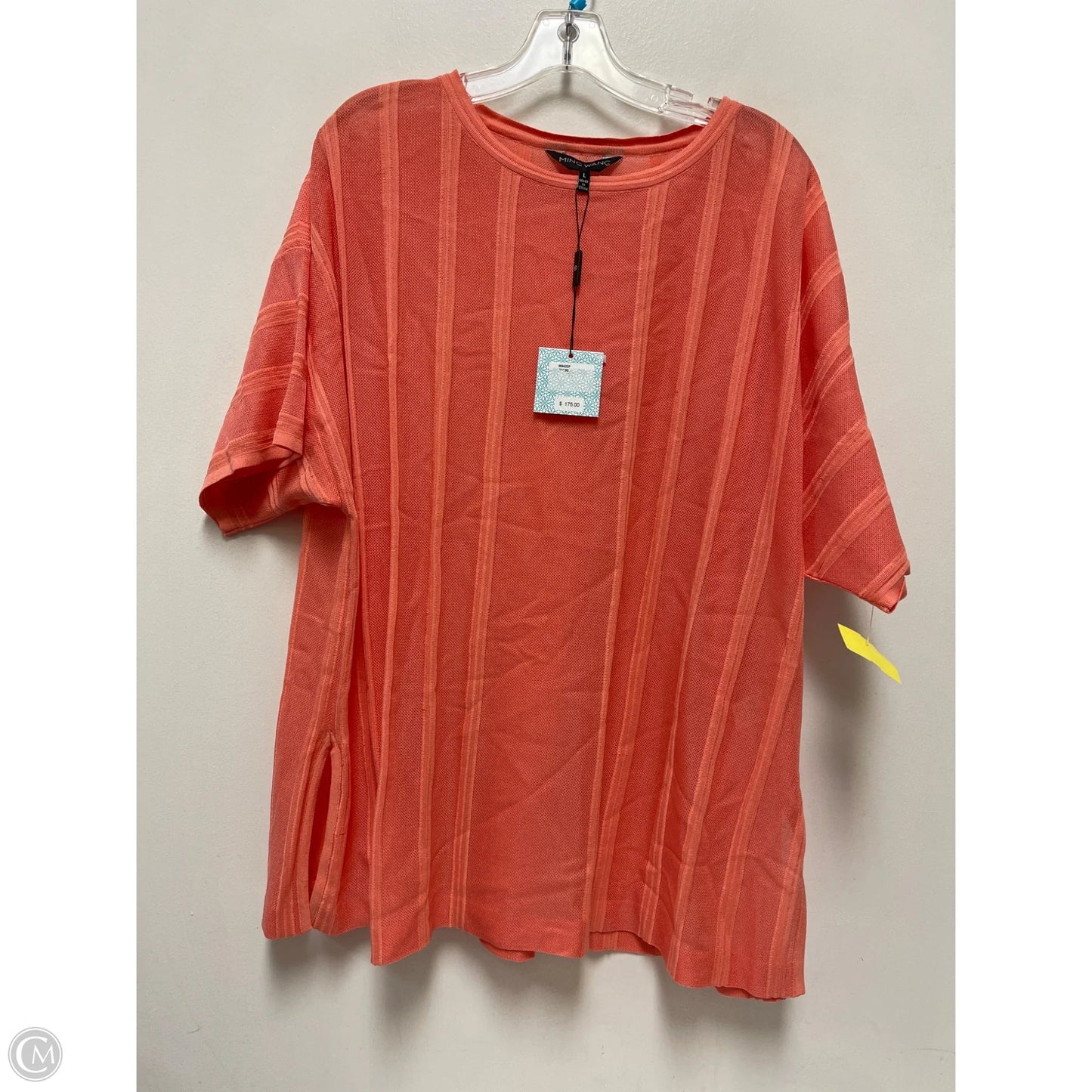 Tunic Short Sleeve By Ming Wang In Coral, Size: L